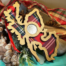 Load image into Gallery viewer, Scotland Map Lucky Sixpence Ornament