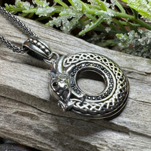 Load image into Gallery viewer, Celtic Dragon Necklace, Silver Celtic Pendant, Scottish Jewelry, Scotland Pendant, Celtic Knot Jewelry, Norse Jewelry, Men's Viking Jewelry