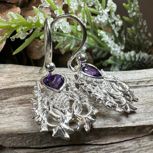 Thistle Earrings, Celtic Jewelry, Scotland Jewelry, Outlander Jewelry, Girlfriend Gift, Sister Gift, Mom Gift, Nature Jewelry, Wife Gift