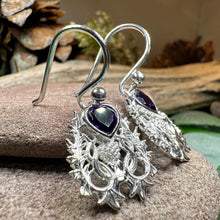 Load image into Gallery viewer, Thistle Earrings, Celtic Jewelry, Scotland Jewelry, Outlander Jewelry, Girlfriend Gift, Sister Gift, Mom Gift, Nature Jewelry, Wife Gift