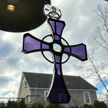 Load image into Gallery viewer, Celtic Cross Stained Glass Gift
