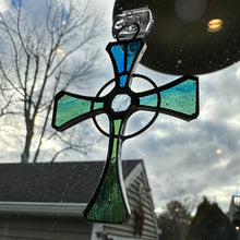 Load image into Gallery viewer, Celtic Cross Stained Glass Gift