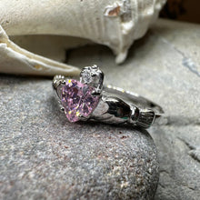 Load image into Gallery viewer, Pink Claddagh Ring
