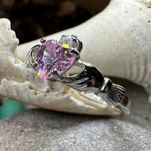 Load image into Gallery viewer, Pink Claddagh Ring