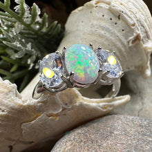 Load image into Gallery viewer, Eternity Opal Celtic Ring