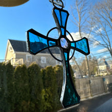 Load image into Gallery viewer, Celtic Cross Stained Glass Gift