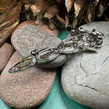 Load image into Gallery viewer, Thistle Kilt Pin, Scotland Jewelry, Nature Jewelry, Outlander Jewelry, Scottish Kilt Pin, Scotland Pin, Heathergems Pin, Pewter Celtic Pin