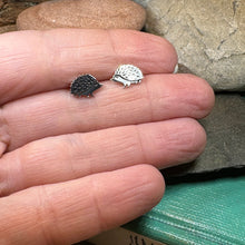 Load image into Gallery viewer, Hedgehog Earrings, Nature Stud Earrings, Cute Animal Jewelry, Woodland Animals, Forest, Hiker Gift, Girls Post Earrings, Animal Lover Gift