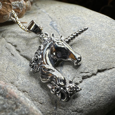 Load image into Gallery viewer, Unicorn Necklace, Celtic Jewelry, Scotland Jewelry, Mythical Creature, Fantasy Jewelry, Daughter Gift, Girlfriend Gift, Scotland Gift