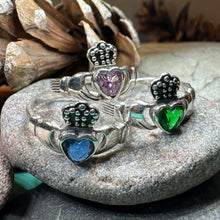Load image into Gallery viewer, Claddagh Ring, Celtic Jewelry, Silver Irish Ring, Celtic Knot Jewelry, Ireland Ring, Irish Dance Gift, Anniversary Gift, Ladies Promise Ring