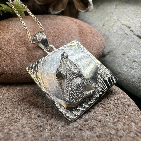 Load image into Gallery viewer, Rabbit Necklace, Nature Jewelry, Full Moon Pendant, Hare Necklace, Bunny, Animal Jewelry, New Beginnings, Inspirational Gift, Wiccan Jewelry