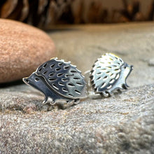 Load image into Gallery viewer, Hedgehog Earrings, Nature Stud Earrings, Cute Animal Jewelry, Woodland Animals, Forest, Hiker Gift, Girls Post Earrings, Animal Lover Gift