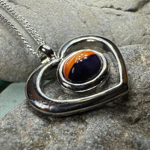 Load image into Gallery viewer, Heathergems Open Heart Necklace - Handmade in Scotland