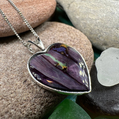 Load image into Gallery viewer, Scottish Heathergems Heart Necklace - Handmade in Scotland