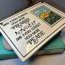 Load image into Gallery viewer, Peace Blessing Wall Art, Irish Gift, Ceramic Wall Plaque, New Home Gift, Mother's Day Gift, Wedding Gift, Christian Decor, Religious Prayer