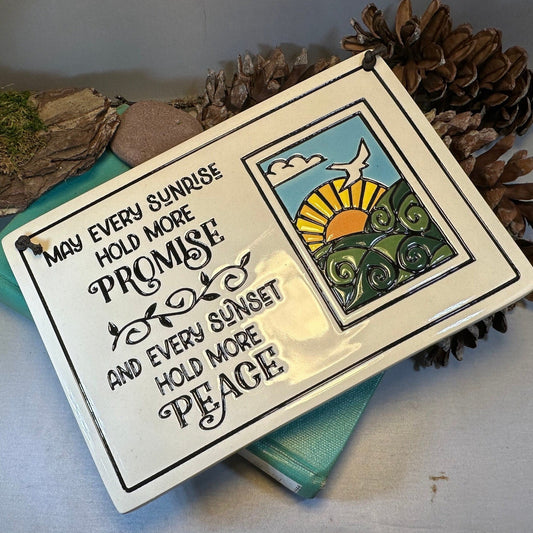 Peace Blessing Wall Art, Irish Gift, Ceramic Wall Plaque, New Home Gift, Mother's Day Gift, Wedding Gift, Christian Decor, Religious Prayer