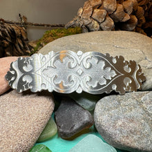 Load image into Gallery viewer, Celtic Knot Hair Clip, Celtic Barrette, Irish Jewelry, Victorian Jewelry, Friendship Gift, Celtic Hair Slide, Norse Jewelry, Flower Barrette