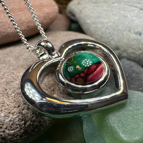 Load image into Gallery viewer, Heathergems Open Heart Necklace - Handmade in Scotland
