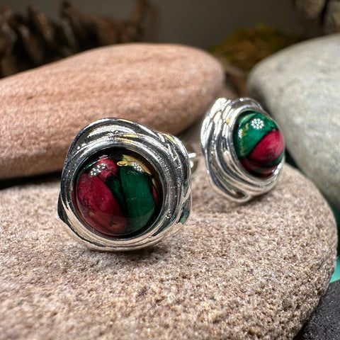 Load image into Gallery viewer, Celtic Heathergems Post Earrings - Handmade in Scotland