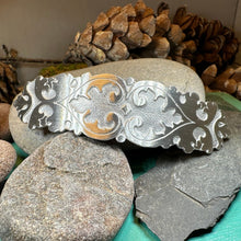 Load image into Gallery viewer, Celtic Knot Hair Clip, Celtic Barrette, Irish Jewelry, Victorian Jewelry, Friendship Gift, Celtic Hair Slide, Norse Jewelry, Flower Barrette