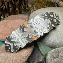 Load image into Gallery viewer, Celtic Knot Hair Clip, Celtic Barrette, Irish Jewelry, Victorian Jewelry, Friendship Gift, Celtic Hair Slide, Norse Jewelry, Flower Barrette