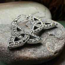 Load image into Gallery viewer, Celtic Knot Marcasite Earrings