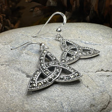 Load image into Gallery viewer, Celtic Knot Marcasite Earrings