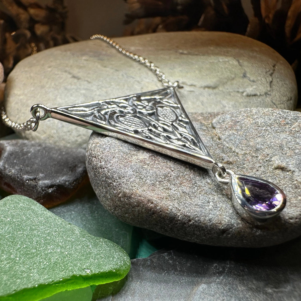 Kells Celtic Birds Necklace in Sterling Silver — view 10