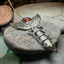 Load image into Gallery viewer, Caduceus Phoenix Necklace