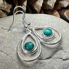 Load image into Gallery viewer, Celtic Drop Earrings, Scotland Jewelry, Heathergems Earrings, Outlander Jewelry, Celtic Jewelry, Wiccan Jewelry, Norse Jewelry