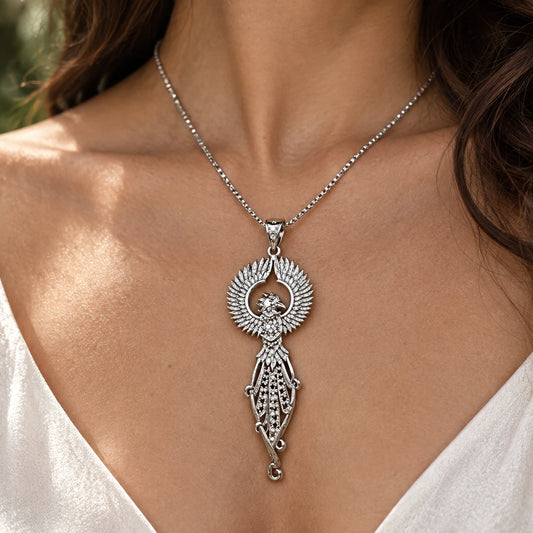 Leigheas Phoenix Necklace in Sterling Silver — view 2
