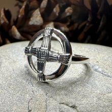 Load image into Gallery viewer, Saint Brigid's Cross Ring, Irish Ring, Celtic Cross Ring, Boho Ring, Ireland Jewelry, Celtic Jewelry, Wiccan Ring, Wife Gift, Mom Gift