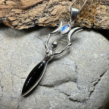 Load image into Gallery viewer, Goddess Necklace, Danu Pendant, Celtic Jewelry, Anniversary Gift, Celestial Jewelry, Moonstone Necklace, Irish Jewelry, Mom Gift, Wife Gift