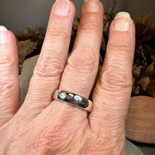 Load image into Gallery viewer, Harm None Ring, Pagan Ring, Wiccan Jewelry, Celtic Jewelry, Pagan Ring, Witch Gift, Wedding Band, Pagan Ring, Amethyst Wiccan Ring