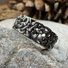 Load image into Gallery viewer, Trinity Knot Ring, Celtic Ring, Promise Ring, Silver Man's Ring, Irish Ring, Irish Dance Gift, Anniversary Gift, Ireland Ring, Silver Band