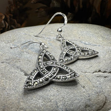 Load image into Gallery viewer, Celtic Knot Marcasite Earrings