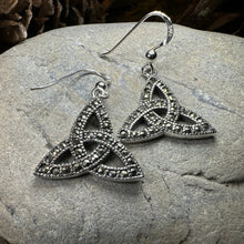 Load image into Gallery viewer, Celtic Knot Marcasite Earrings
