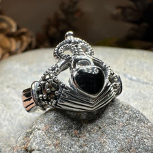 Load image into Gallery viewer, True Bond Onyx Claddagh Ring