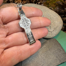 Load image into Gallery viewer, Celtic Cross Necklace, Cross Necklace, Celtic Jewelry, Anniversary Gift, First Communion Gift, Large Irish Cross, Durrow Cross, Ireland Gift