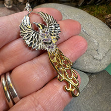 Load image into Gallery viewer, Golden Fire Phoenix Necklace