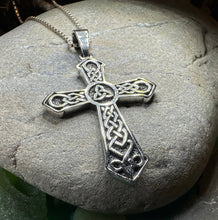 Load image into Gallery viewer, Triskelion Celtic Cross Necklace