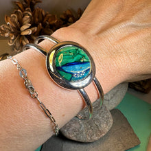 Load image into Gallery viewer, Scotland Heather Bracelet, Scottish Jewelry, Outlander Jewelry, Nature Jewelry, Friendship Gift, Mom Gift, Celtic Bracelet, Heather Gem Gift