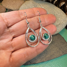 Load image into Gallery viewer, Celtic Drop Earrings, Scotland Jewelry, Heathergems Earrings, Outlander Jewelry, Celtic Jewelry, Wiccan Jewelry, Norse Jewelry
