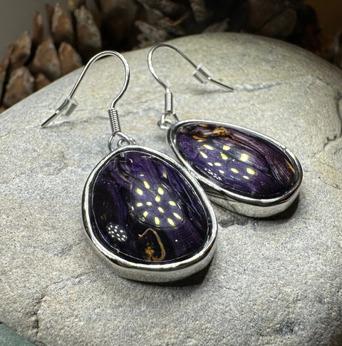 Load image into Gallery viewer, Scottish Heathergems Organic Earrings ~ Handmade in Scotland