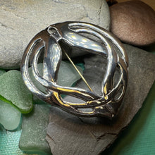 Load image into Gallery viewer, Celtic Knot Brooch, Celtic Jewelry, Irish Jewelry, Scotland Brooch, Celtic Brooch, Anniversary Gift, Celtic Pin, Ireland Gift, Norse Brooch