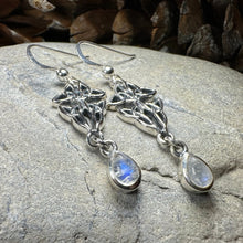 Load image into Gallery viewer, Artisan Long Trinity Knot Earrings