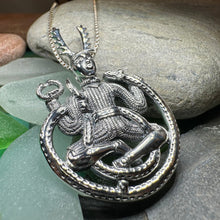 Load image into Gallery viewer, Cernunnos Necklace, Horned God Pendant, Celtic Jewelry, Forest Lover Gift, Pagan Jewelry, Nature Necklace, Irish Jewelry, Cernunn, Herne