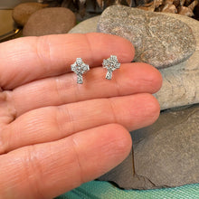 Load image into Gallery viewer, Celtic Cross Stud Earrings, Irish Jewelry, Celtic Jewelry, Anniversary Gift, Trinity Knot Jewelry, Cross Jewelry, Spiritual Jewelry