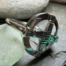 Load image into Gallery viewer, Saint Brigid's Cross Ring, Irish Ring, Celtic Cross Ring, Boho Ring, Ireland Jewelry, Celtic Jewelry, Wiccan Ring, Wife Gift, Mom Gift