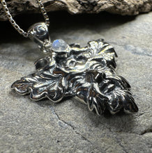 Load image into Gallery viewer, Green Man Necklace, Celtic Jewelry, Large Pagan Pendant, Irish Jewelry, Nature Jewelry, Wiccan Jewelry, Nature Lover Gift, God of the Forest